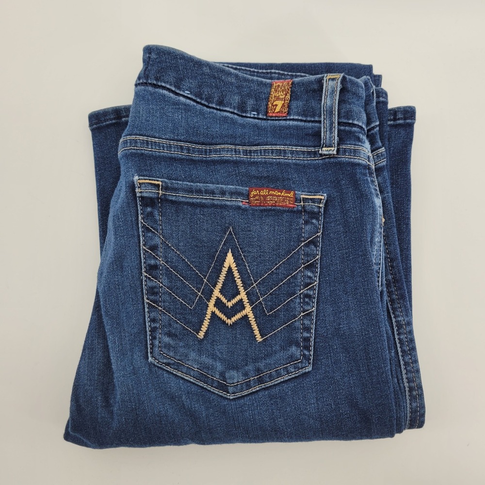 7 For All Mankind Womens b(air) A Pocket Flare Jeans Size‎ 29 Blue AU0150917A